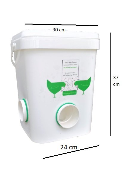 Mangiatoia Automatica per Polli Antispreco per Tutte le Età (3 porte) 20L/14kg - Image 8
