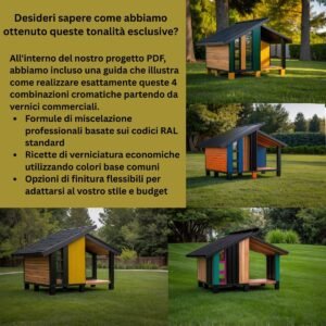 Cuccia isolata (termica) da esterno per cani di Taglia Media/Grande – Progetti e disegni in scala metrica (cm)